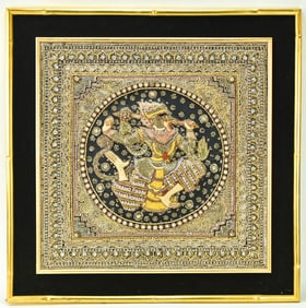 VINTAGE BURMESE BELU KALAGA, MID 20TH CENTURY
