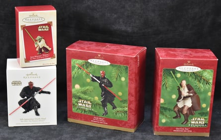 HALLMARK KEEPSAKE STAR WARS ORNAMENTS: THE PHANTOM MENACE & ATTACK OF THE CLONES
