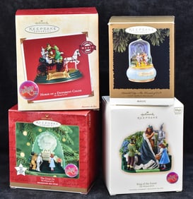 HALLMARK KEEPSAKES WIZARD OF OZ CHRISTMAS COLLECTION: 'EMERALD CITY', 'THE GREAT OZ', 'KING OF THE