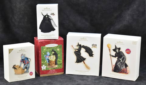 HALLMARK KEEPSAKES WIZARD OF OZ CHRISTMAS COLLECTION: 'WICKED WITCH OF THE WEST', 'TOTO'S GREAT