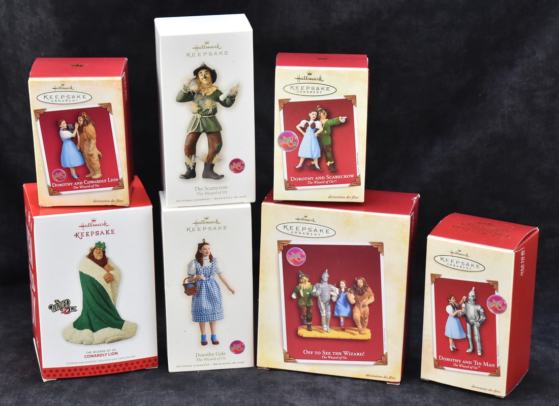 HALLMARK KEEPSAKES WIZARD OF OZ CHRISTMAS COLLECTION: 'DOROTHY AND TIN MAN', 'DOROTHY AND COWARDLY (1 of 3)