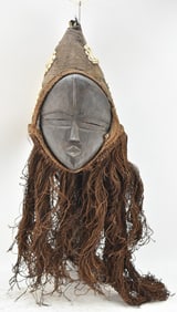AFRICAN INDIGENOUS DAN GLE DANCE MASK, EARLY 20TH CENTURY