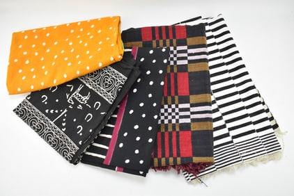 FIVE SARONGS: WEST AFRICAN AND INDONESIAN