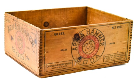 ARM & HAMMER SODA 60LB GENERAL STORE CRATE