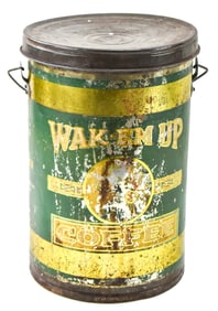 WAK-EM-UP 10LB COFFEE TIN