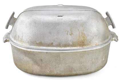 VINTAGE GUARDIAN SERVICE HAMMERED ALUMINUM TURKEY ROASTER