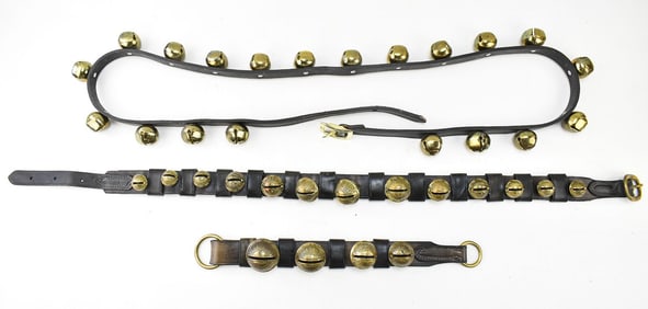 THREE SETS OF SLEIGH BELLS