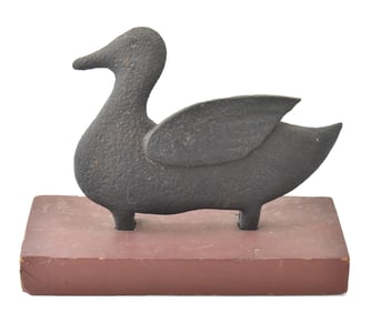 CIRCA 1920s SHOOTING GALLERY CAST IRON DUCK TARGET