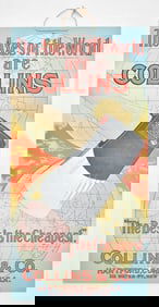 COLLINS & CO. 'THE BEST IS THE CHEAPEST' WALL HANGING CARDBOARD SIGN