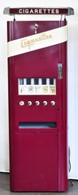 DUGRENIER COIN OPERATED ILLUMINATED CIGARETTE VENDING MACHINE