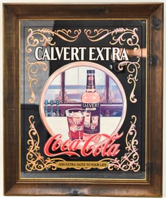 CALVERT WHISKEY & COCA-COLA ADVERTISING MIRROR
