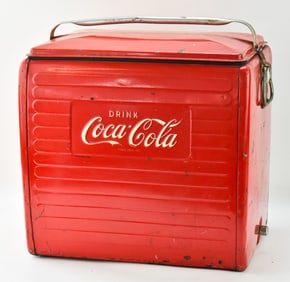 1950s ST. THOMAS METAL SIGNS LTD. DRINK COCA-COLA COOLER