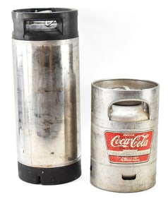 TWO COCA-COLA KEG SYRUP FOUNTAIN DISPENSERS