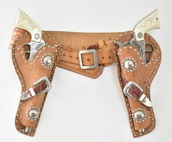 PAIR OF HUBLEY COWBOY REVOLVER CAP GUNS