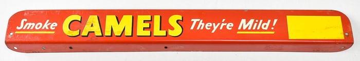 1950s CAMEL CIGARETTE METAL DISPLAY SIGN