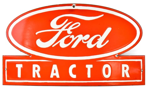 1940s FORD TRACTOR PORCELAIN SIGN