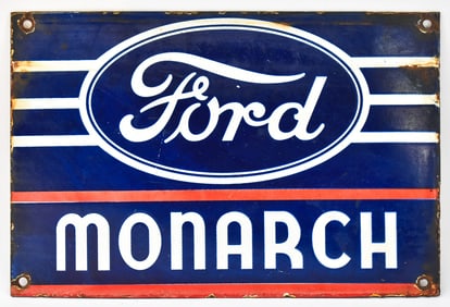 1940s-50s FORD MONARCH PORCELAIN SIGN