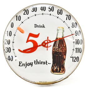 'ENJOY THIRST' COCA-COLA WALL THERMOMETER