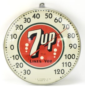 T.W. O'CONNELL & CO. 7 UP WALL THERMOMETER