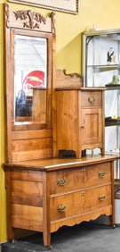 VICTORIAN LIVE-SAWN OAK GENTLEMAN'S DRESSER