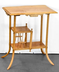 VICTORIAN EASTLAKE TWO TIER PARLOR TABLE