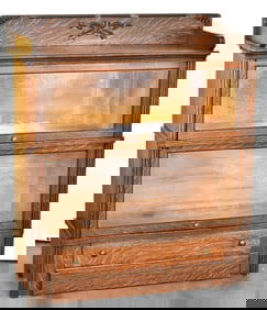 VICTORIAN TIGER OAK TWO STACK LAWYER'S BOOKCASE