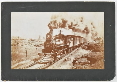 LATE 1890s BENJAMIN GIFFORD STUDIO THE DALLES, OREGON LOCOMOTIVE PHOTOGRAPH