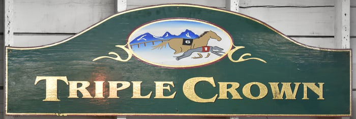 LARGE 'TRIPLE CROWN' MADRAS, OREGON BAR SIGN