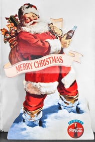 COCA-COLA 'MERRY CHRISTMAS' SANTA CLAUS STAND-UP ADVERTISEMENT
