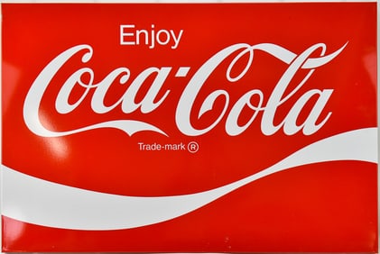 'ENJOY COCA-COLA' METAL SIGN