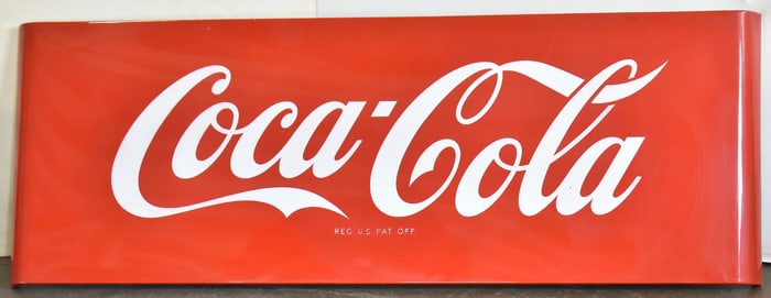 STEEL & ENAMEL COCA-COLA SIGN OR PANEL