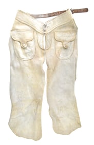 VISALIA STOCK SADDLE CO. SUEDE LEATHER RODEO OR RIDING CHAPS