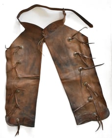 J. QUIJADA MAKER OF SAN JOSE CALIF. LEATHER RODEO OR RIDING CHAPS