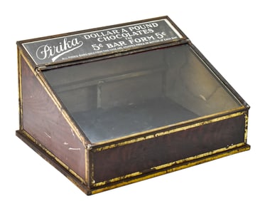 PIRIKA CHOCOLATE BAR COUNTERTOP GENERAL STORE DISPLAY CASE