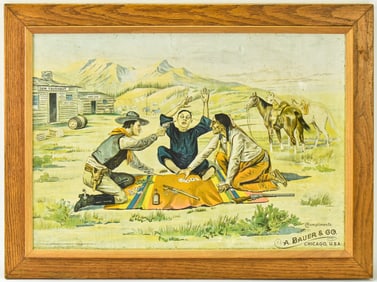 A. BAUER & CO. SPIRITS ADVERTISING LITHOGRAPH