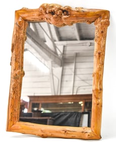 BURLWOOD WALL MIRROR