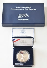 2006 U.S. MINT BENJAMIN FRANKLIN COMMEMORATIVE UNCIRCULATED SILVER DOLLAR