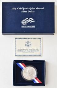 2005 UNITED STATES MINT CHIEF JUSTICE JOHN MARSHALL UNCIRCULATED SILVER DOLLAR