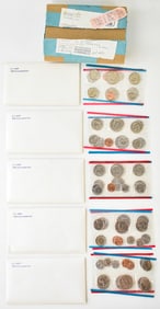 FIVE 1980 UNITED STATES MINT UNCIRCULATED COIN SETS