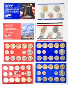 2006-2008 UNITED STATES MINT UNCIRCULATED DENVER AND PHILADELPHIA COIN SETS