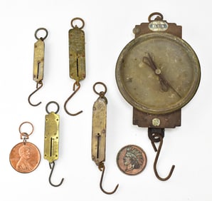 ASSORTED GENERAL STORE HANGING SCALES