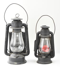 TWO EARLY 1900s DIETZ DASH LANTERNS