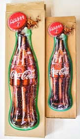 PAIR OF COKE BOTTLE SIGNS
