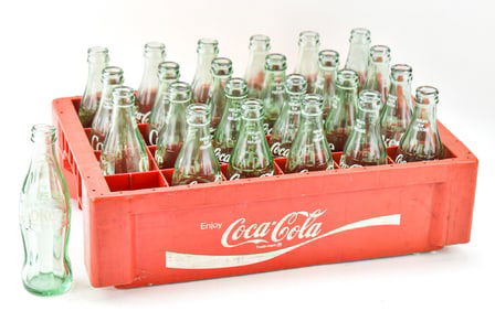 24 VINTAGE COCA-COLA GREEN 6-1/2 FLUID OUNCE BOTTLES (2 OF 2)