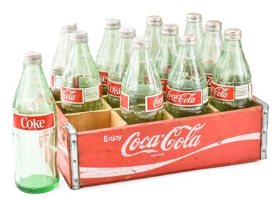 12 VINTAGE COCA-COLA ONE-LITER BOTTLES: GULFPORT AND ATLANTA BOTTLING