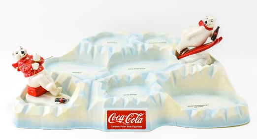 ENESCO COCA-COLA POLAR BEAR FIGURINES & STORE COUNTER DISPLAY