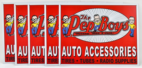 PEP BOYS AUTO ACCESSORIES METAL STORE DISPLAY SIGNS
