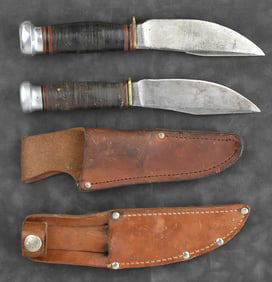 PAIR OF ANTIQUE MARBLE'S WOODCRAFT KNIVES