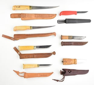 COLLECTION OF SCANDINAVIAN KNIVES BY J. MARTTIINI & MORE