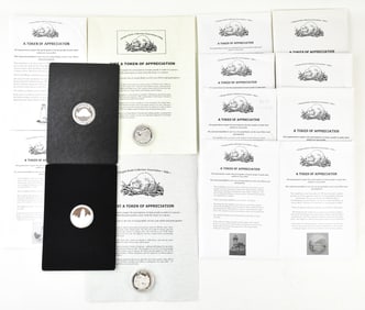 OREGON KNIFE COLLECTORS ASSOCIATION .999 TROY OUNCE SILVER TOKENS